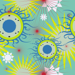 sun stars tribal pattern