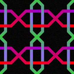 gradient ribbons pattern purple green red background