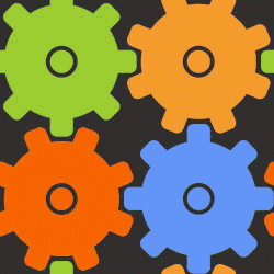 gear animation background tile