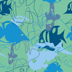 fish repeating pattern background tile