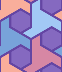 pastel blue orange purple hexagons wallpaper background tile