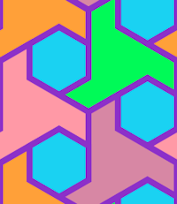 pastel blue orange purple green repeat background tile