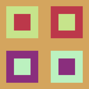 squares pattern orange red blue green purple background
