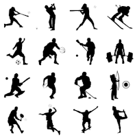 black white sport icons background tile