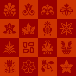 red flowers wallpaper pattern background tile